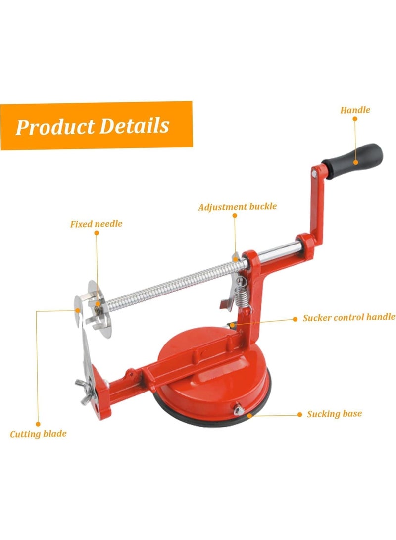 قطاعة بطاطس حلزونية، قطاعة بطاطس ملتوية، قطاعة بطاطس حلزونية يدوية، قطاعة بطاطس حلزونية يدوية، قطاعة خيار حلزونية، أداة مطبخ لصنع رقائق الفواكه والخضراوات بقاعدة شفط، مناسبة للمنزل والمطعم - Image 3
